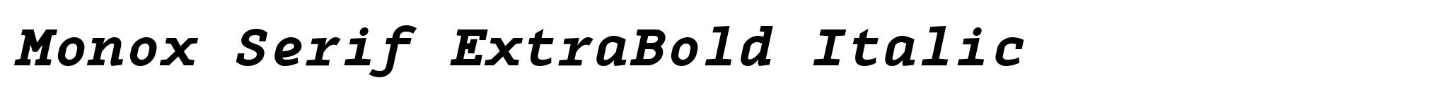 Monox Serif ExtraBold Italic image